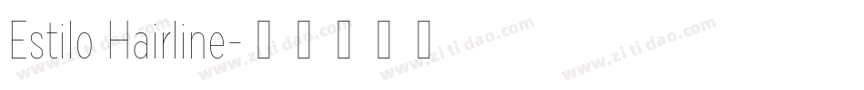 Estilo Hairline字体转换